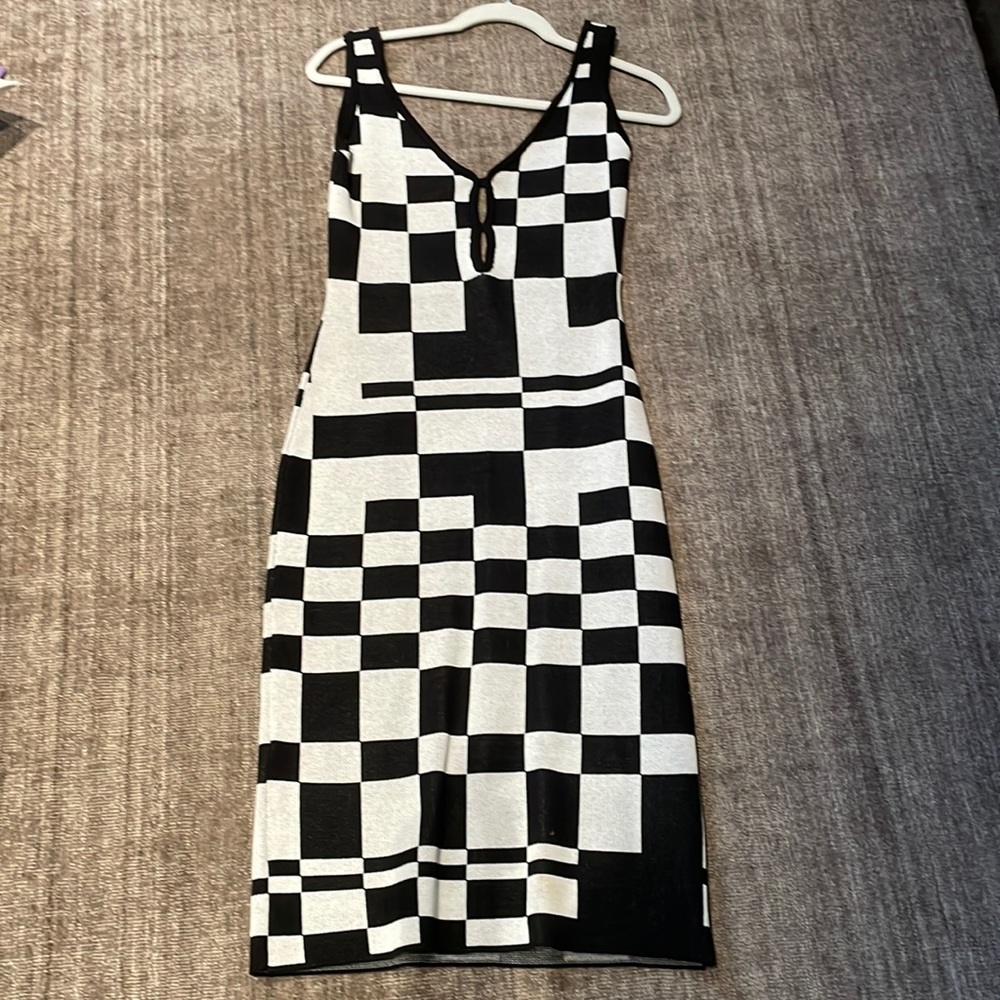 Vintage geometric sweater dress